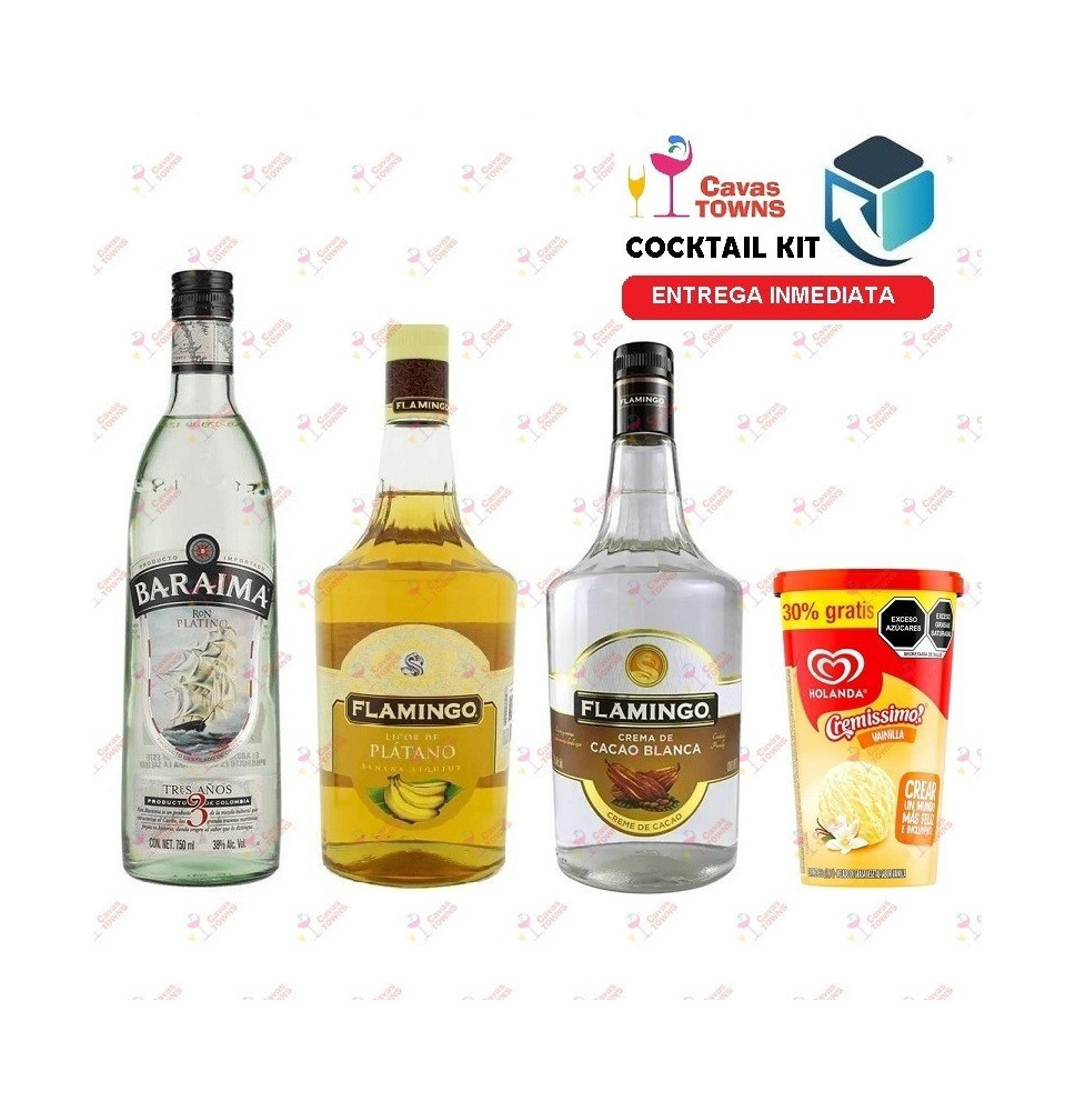 Ron Baraima Cocktail Kit Banana Boat Receta Recipe - Cavas Towns