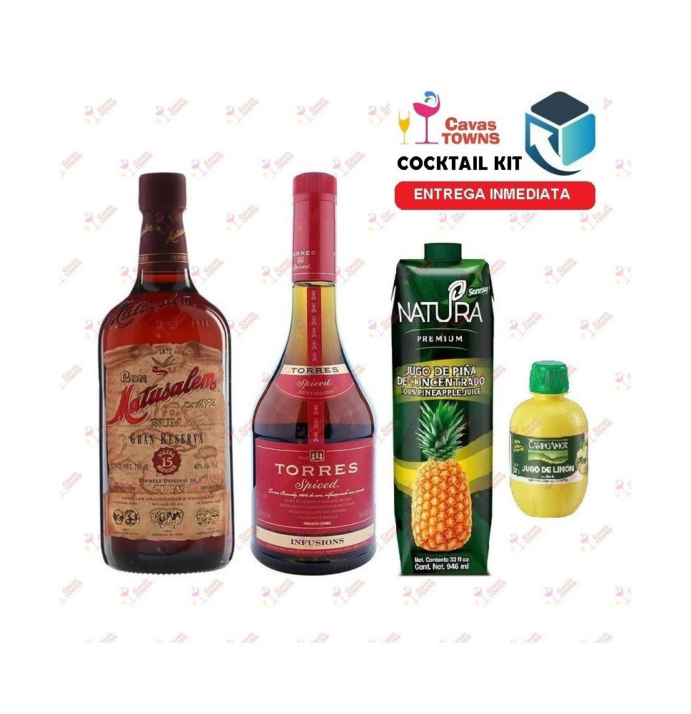 Ron Matusalem Cocktail Kit Barbados Sunrise - 2 Receta Recipe - Cavas Towns Ron Matusalem Cocktail Kit Barbados Sunrise - 2 Receta Recipe - Cavas Towns