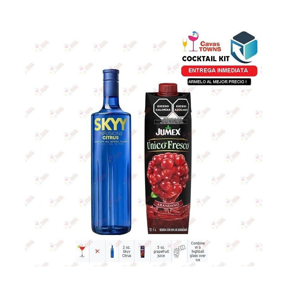 Vodka Skyy Cocktail Kit Citrus Greyhound Receta Recipe - Cavas Towns