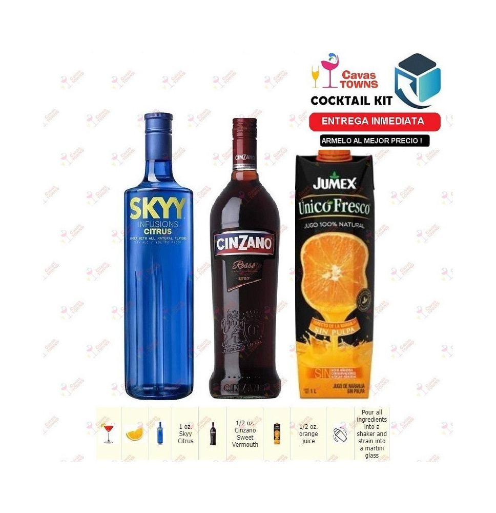 Vodka Skyy Cocktail Kit Citrus Petit Zinc Receta Recipe - Cavas Towns