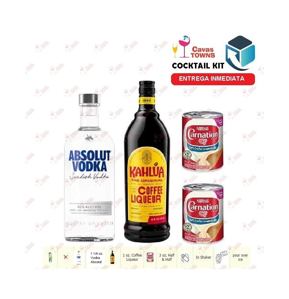 Vodka Absolut Cocktail Kit Dirty Mother Tall White Russian Receta Recipe - Cavas Towns Vodka Absolut Cocktail Kit Dirty Mother Tall White Russian Receta Recipe - Cavas Towns