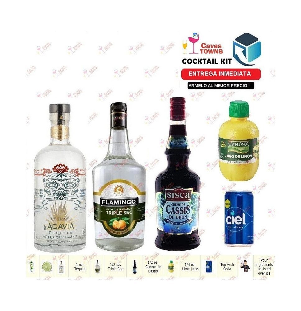 Tequila Agavia Cocktail Kit Blinker - 1 Receta Recipe - Cavas Towns