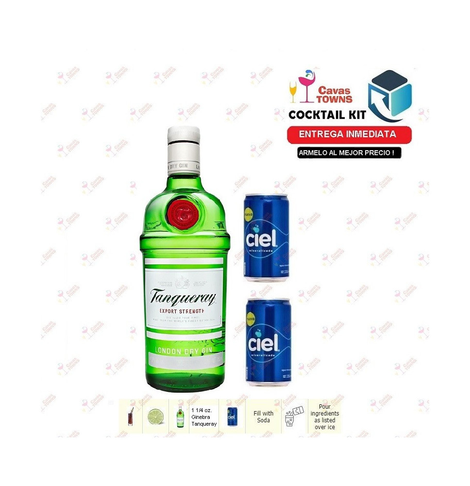 Ginebra Tanqueray Cocktail Kit Gin Rickey Receta Recipe - Cavas Towns