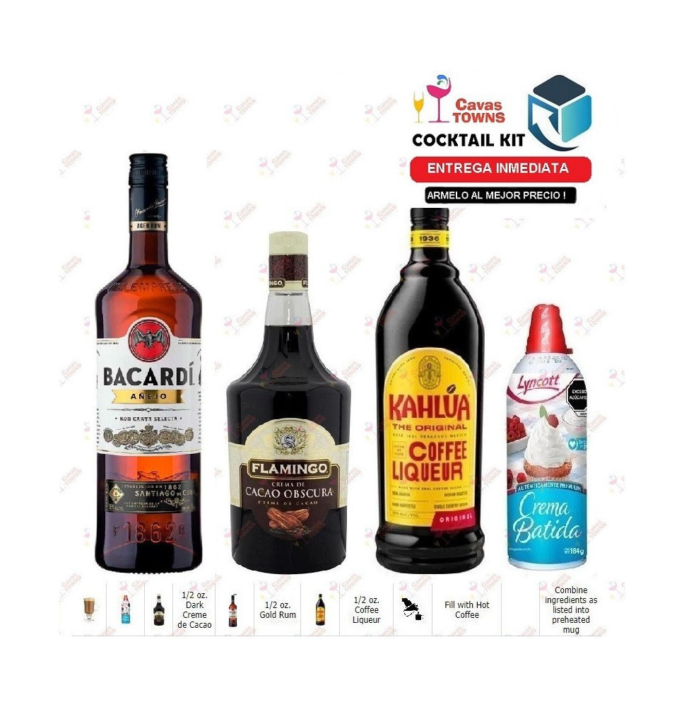 Ron Bacardi Cocktail Kit Cafe Reggae Receta Recipe - Cavas Towns