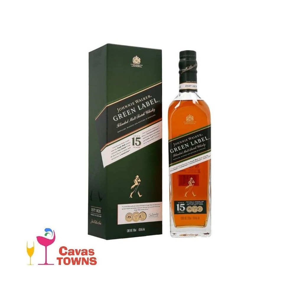 Whisky Johnnie Walker Etiqueta Verde 700 ml - Cavas Towns Whisky Johnnie Walker Etiqueta Verde 700 ml - Cavas Towns
