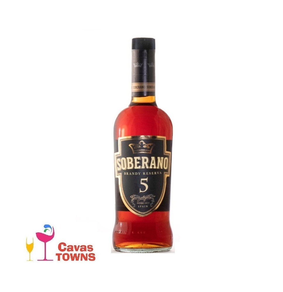 Brandy Soberano 5 Solera Reserva 700 ml - Cavas Towns