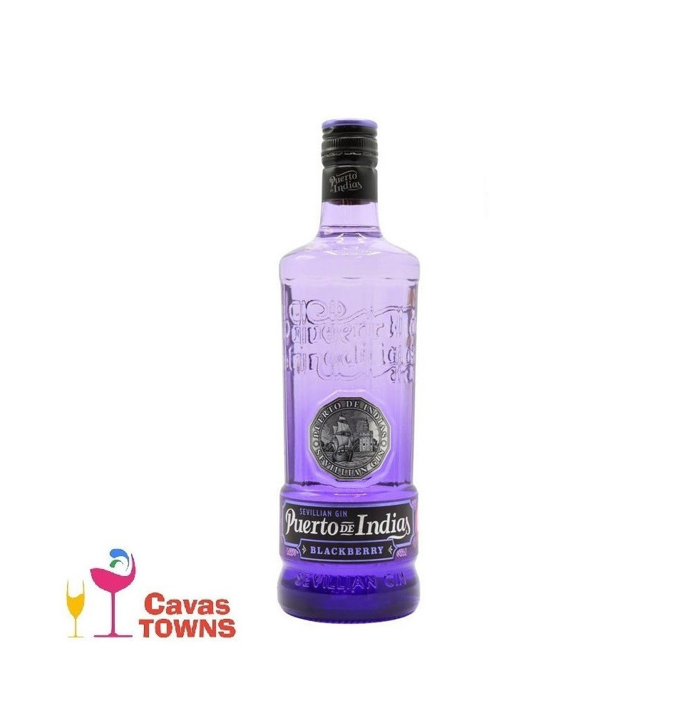 Ginebra Puerto de Indias Blackberry España 750 ml - Cavas Towns