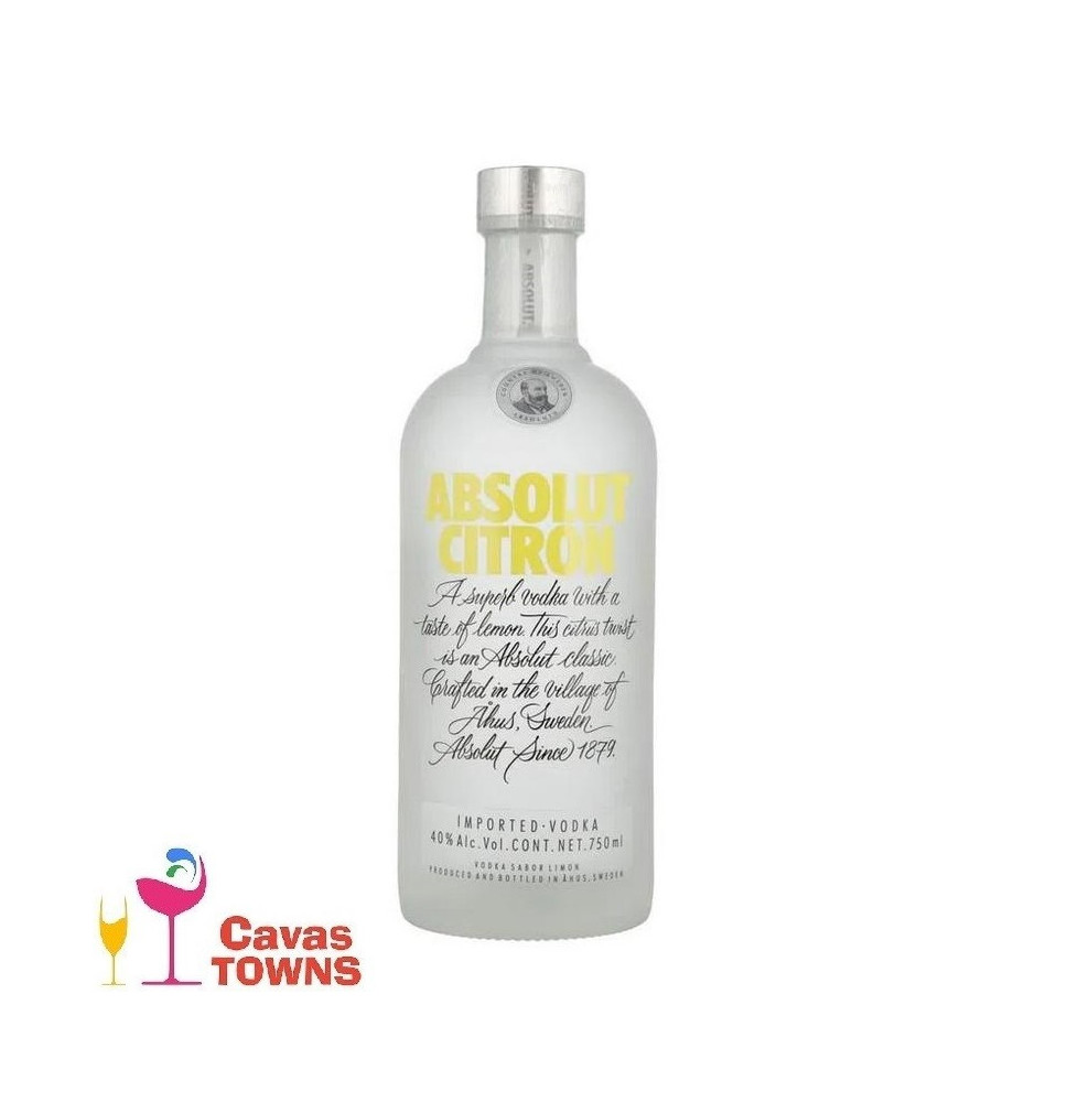 Vodka Absolut Citron 750 ml - Cavas Towns