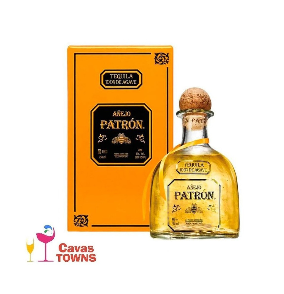 Tequila Patron Añejo 750 ml - Cavas Towns