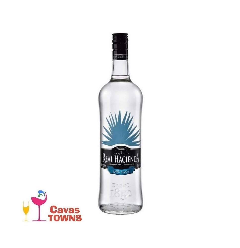 Tequila Real Hacienda Reposado Cristalino 940 ml - Cavas Towns Tequila Real Hacienda Reposado Cristalino 940 ml - Cavas Towns