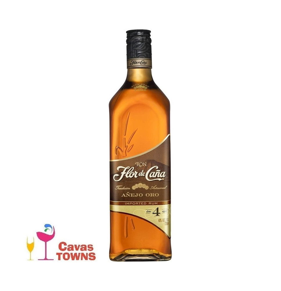 Ron Flor de Caña 4 años Oro 750 ml - Cavas Towns Ron Flor de Caña 4 años Oro 750 ml - Cavas Towns