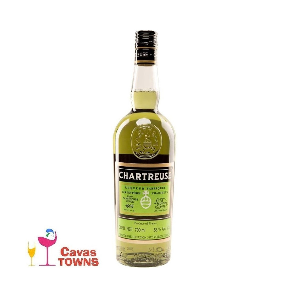 Licor Chartreuse Verde 700 ml - Cavas Towns