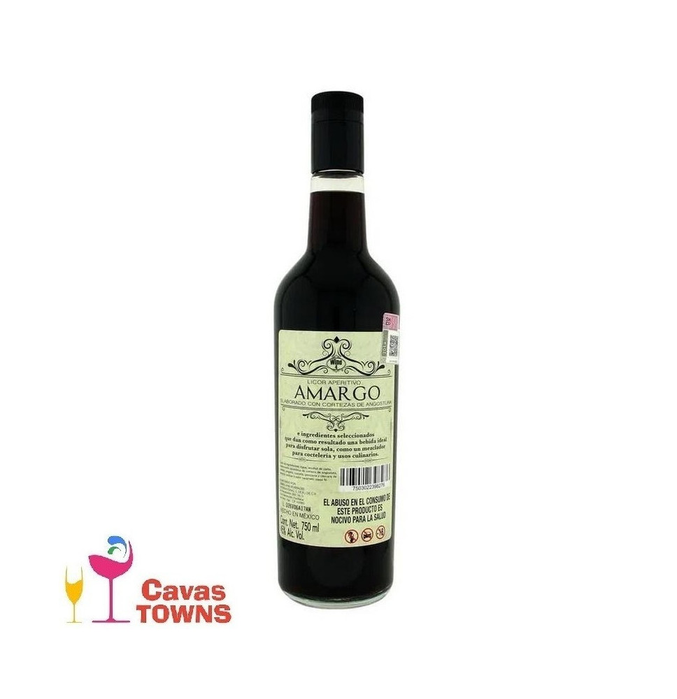 Licor Wind 4 Aperitivo Amargo Angostura 750 ml - Cavas Towns Licor Wind 4 Aperitivo Amargo Angostura 750 ml - Cavas Towns