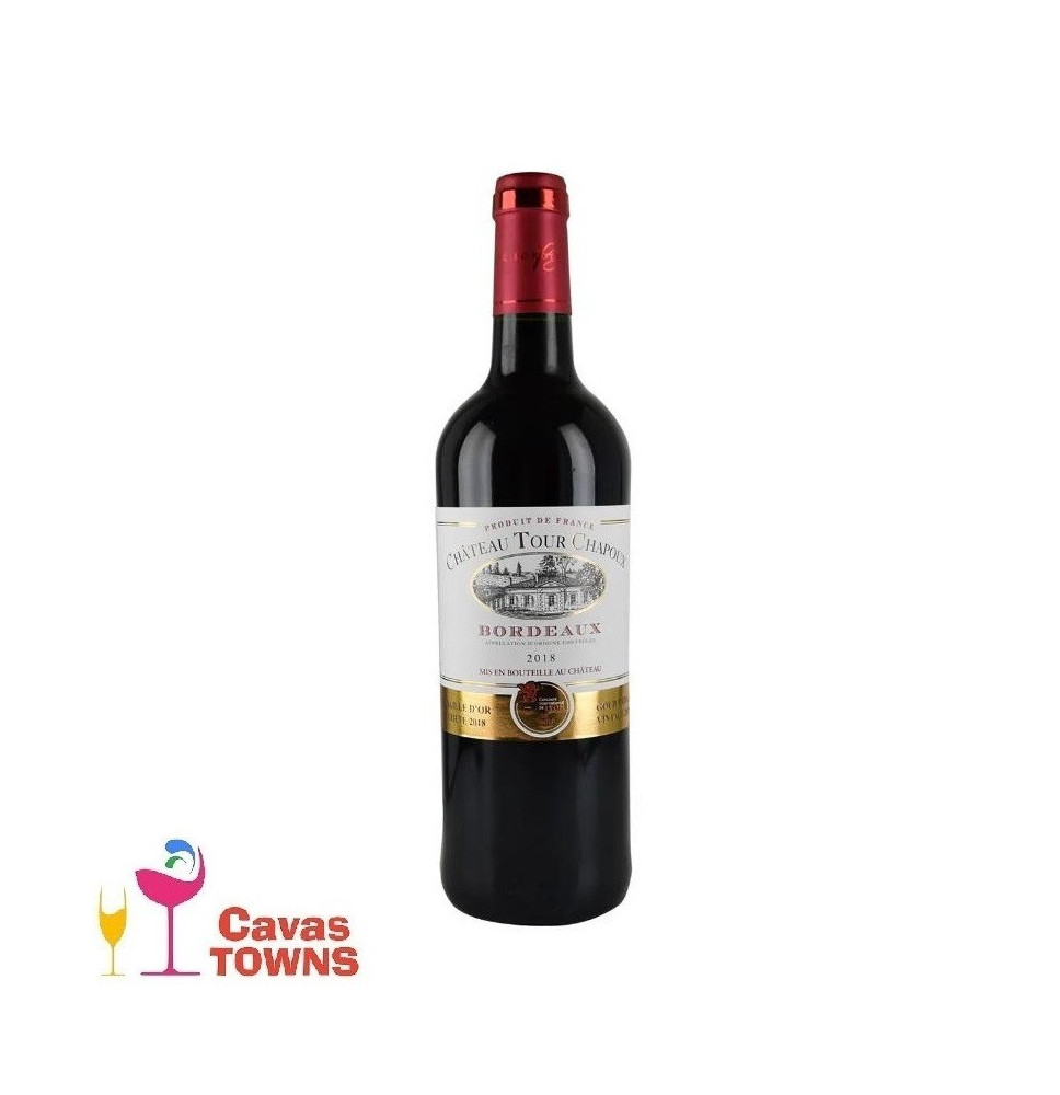 Vino Tinto Frances Tour Chapoux Bordeaux 750 ml - Cavas Towns Vino Tinto Frances Tour Chapoux Bordeaux 750 ml - Cavas Towns
