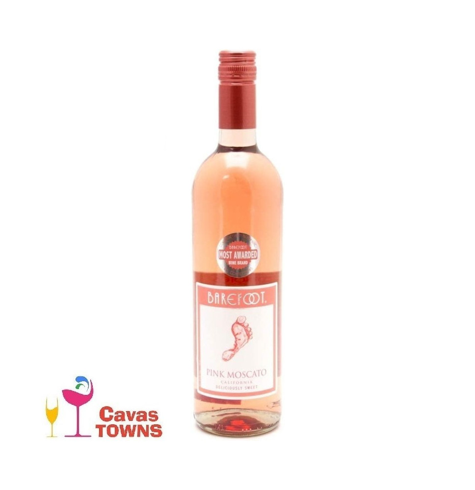 Vino Rosado Barefoot Pink Moscato 750 ml - Cavas Towns