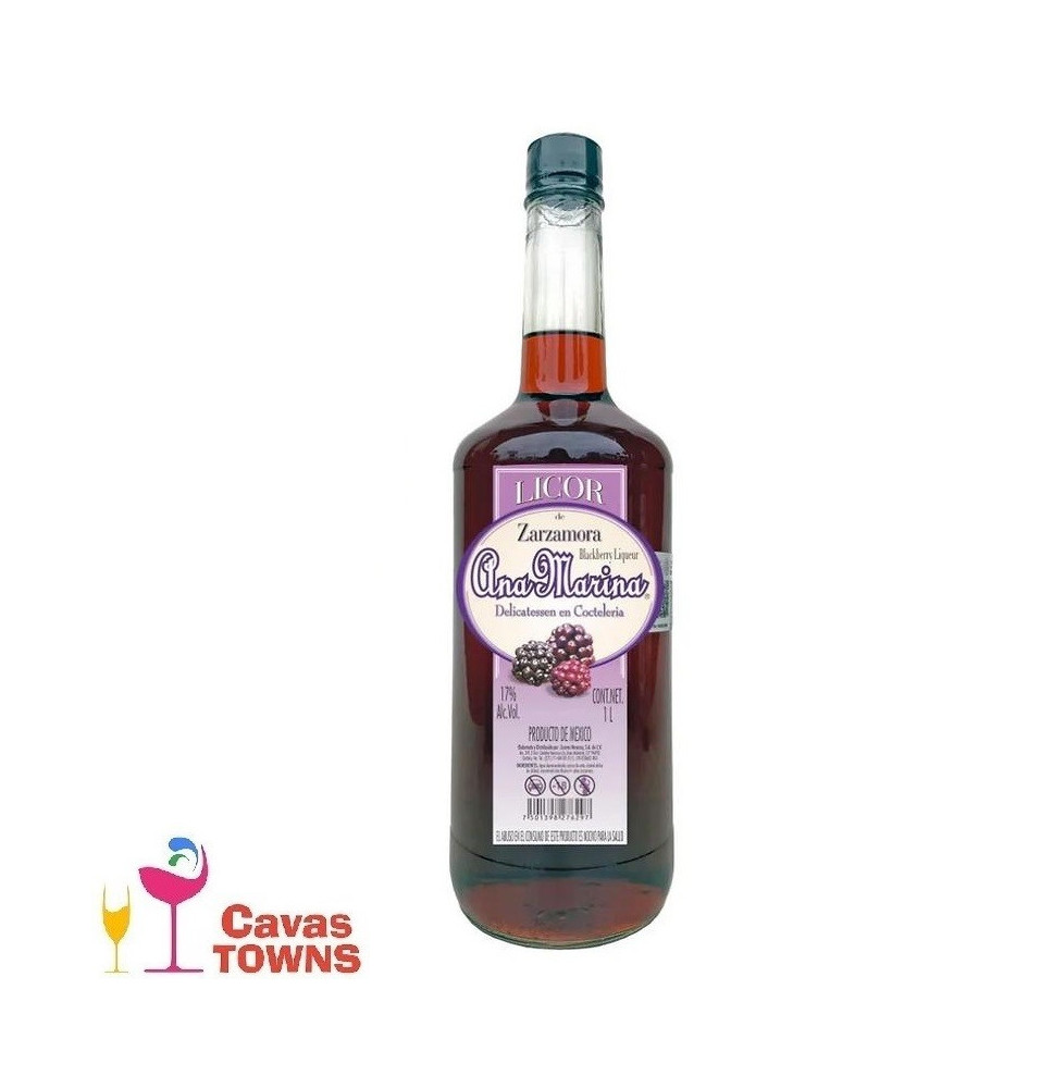 Licor Ana Marina De Zarzamora 1000 ml - Cavas Towns Licor Ana Marina De Zarzamora 1000 ml - Cavas Towns