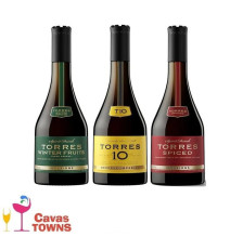 Brandy Torres Pack: Fruits, Spiced y Torres 10 700 ml c/u - Cavas Towns