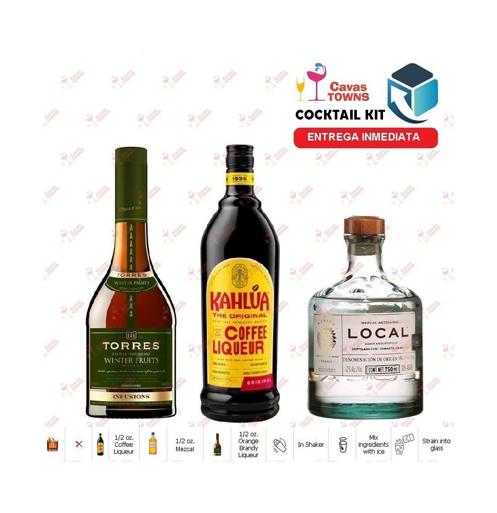 Cocktail Kit Alice in Wonderland -1 Mezcal Receta Recipe - Cavas Towns