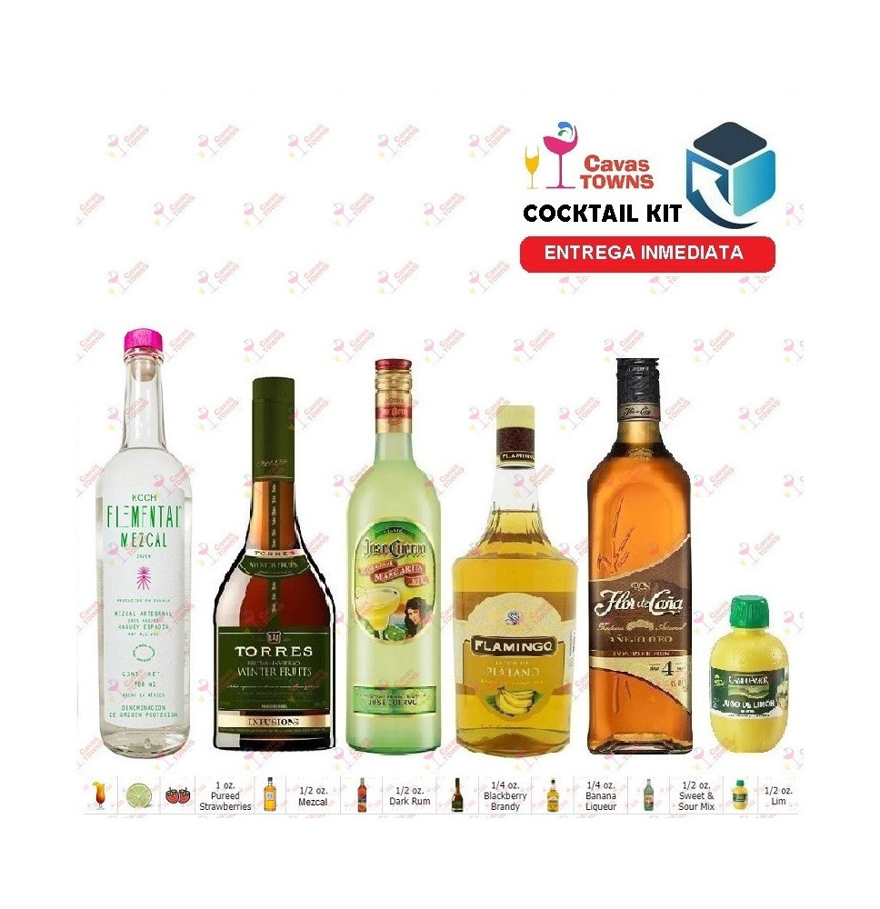 Cocktail Kit Mexican Runner Mezcal Receta Recipe - Cavas Towns