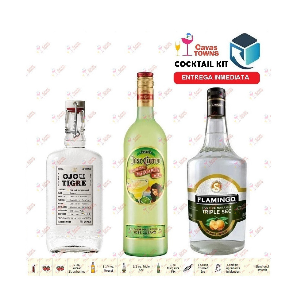Cocktail Kit Brandy Alexander - 3 Mezcal Receta Recipe - Cavas Towns