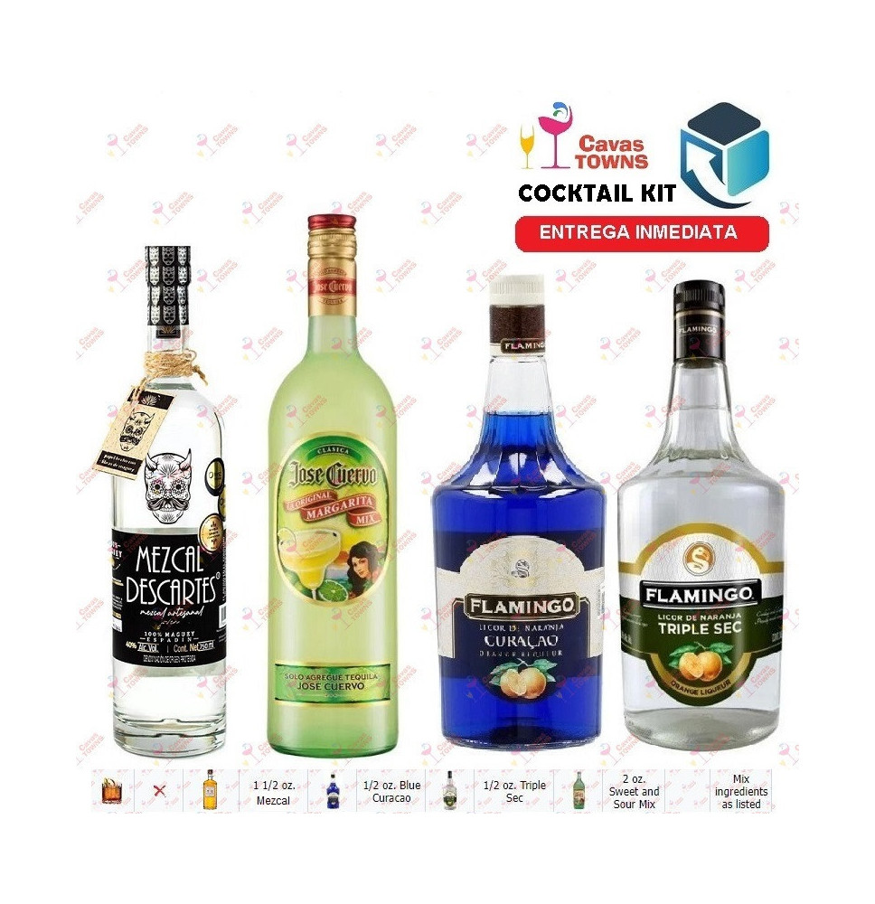Cocktail Kit Blue Margarita Mezcal Receta Recipe - Cavas Towns Cocktail Kit Blue Margarita Mezcal Receta Recipe - Cavas Towns