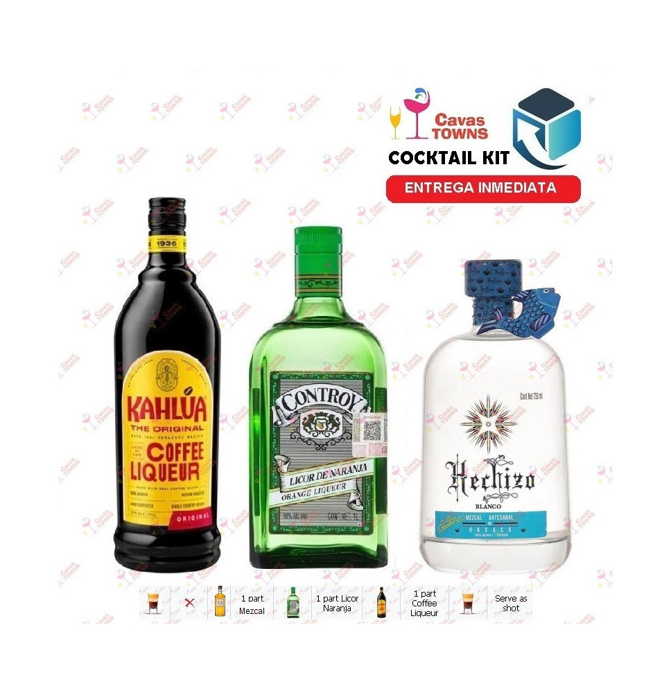 Cocktail Kit Alice in Wonderland - 2 Mezcal Receta Recipe- Cavas Towns