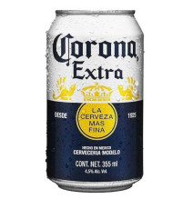 Cerveza clara Corona extra lata de 355 ml - Cavas Towns