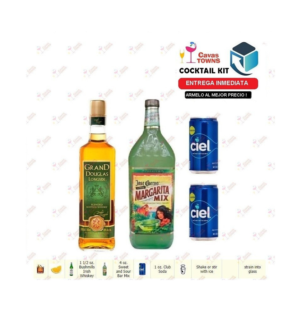 Cocktail Kit Bushmills Sour - 2 Receta Recipe - Cavas Towns Cocktail Kit Bushmills Sour - 2 Receta Recipe - Cavas Towns
