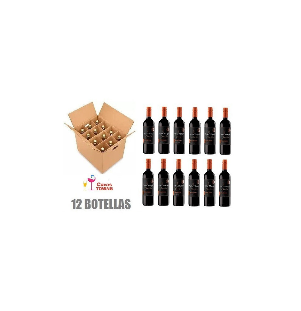 Caja 12 Botellas Vino Tinto Viña Maipo Carmenere 750 ml - Cavas Towns