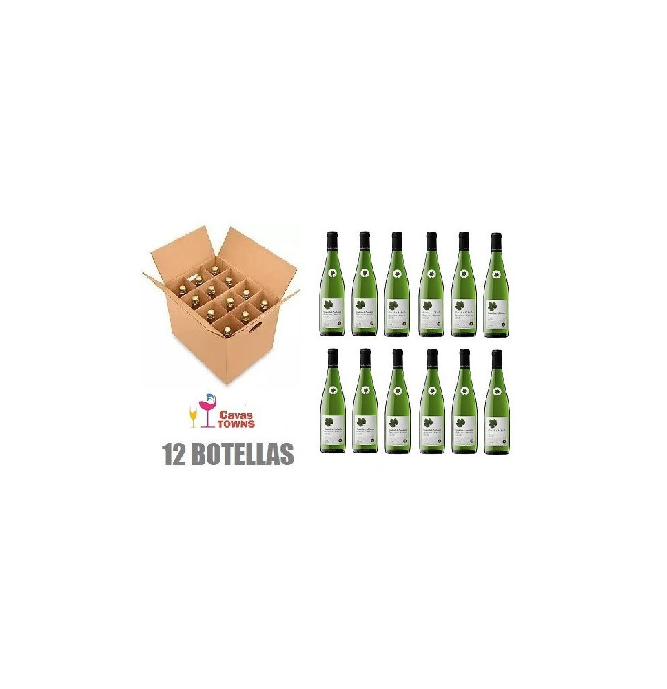 Caja 12 Botellas Vino Blanco Español Canals & Nubiola Seco750 Ml - Cavas Towns