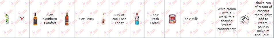 Ron Bacardi Cocktail Kit Down Southern Comforter Punch Receta Recipe